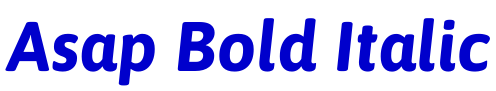 Asap Bold Italic шрифт
